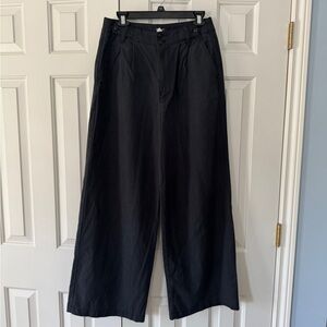 Madewell Harlow Black Wide-Leg Pants